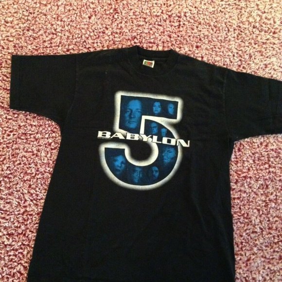 Vintage Pre-Owned 1996 Babylon 5 T-Shirt Sci-Fi TV Series Black Size Large - Picture 2 of 9